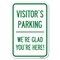 Signmission Reserved Parking Sign Visitor Parking W Heavy-Gauge Aluminum Sign, 12" x 18", A-1218-23015 A-1218-23015 - alternate 1